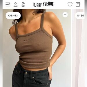 Djerf Avenue Ribbed Logo Daily Tank
